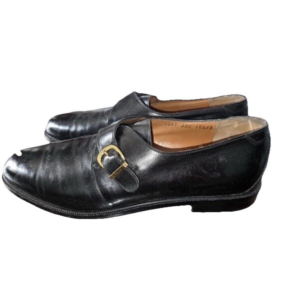 Salvatore Ferragamo Men’s Loafers Monk Strap Dress Shoes 10.5 D Black Italy EUC - Picture 4 of 16